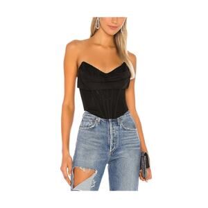 Nbd 'Hailee' Black Bustier Top Size XS